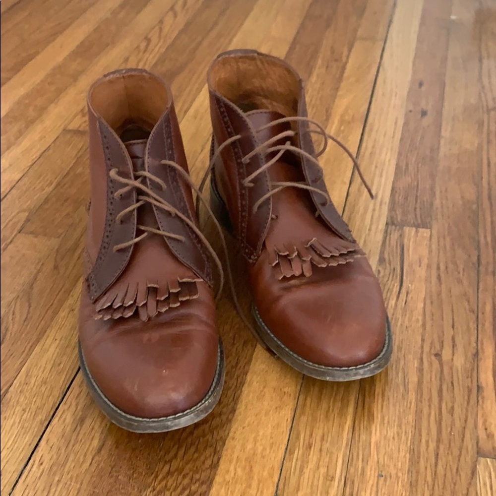 Madewell Leather Two Tone Aberdeen Boots